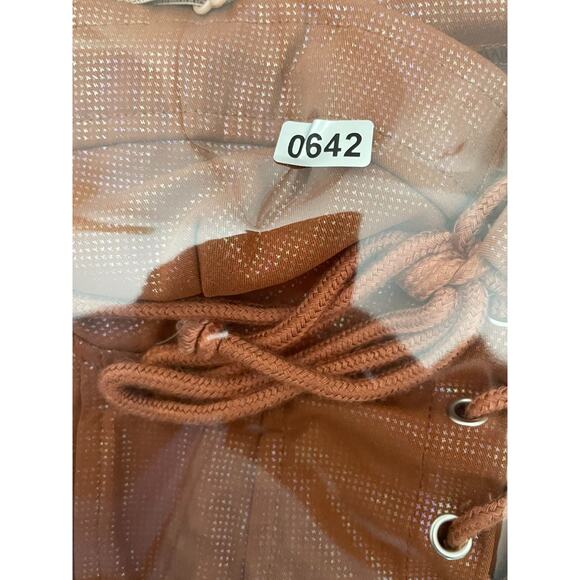 Bustier‎ Coquette Crop Top Womens M Lace Up Boho Grunge Festival Punk Sleeze - Picture 6 of 8